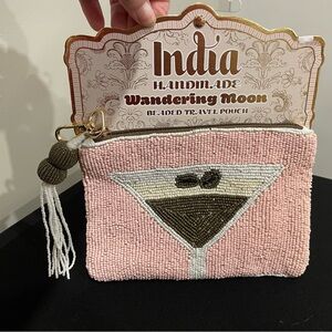 💖🔹️Wandering Moon🔹️ Made In India  Espresso Martini Beaded Travel Pouch